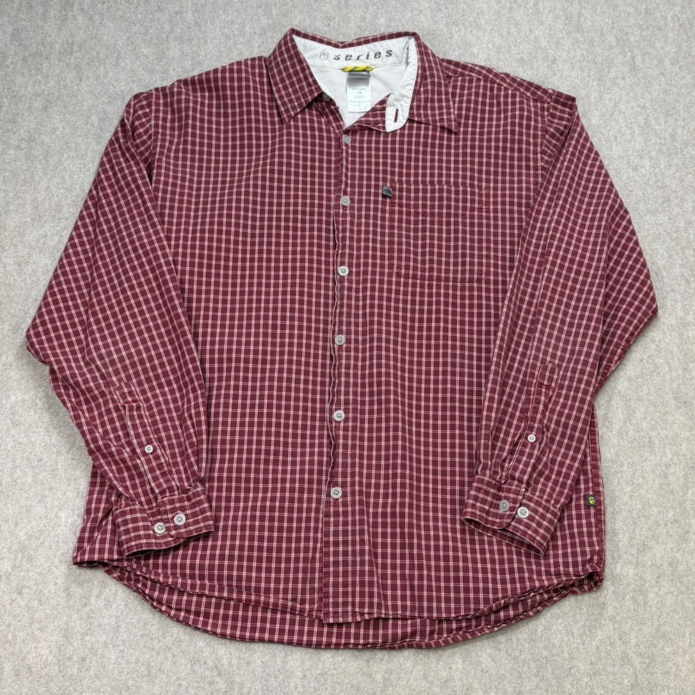 The North Face A5 Series Shirt Mens L Red Plaid Gorpcore Hiking Workwear Utility